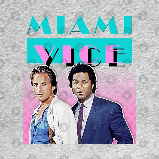 Miami Vice  - 80s Tribute Art Logo Design by DankFutura